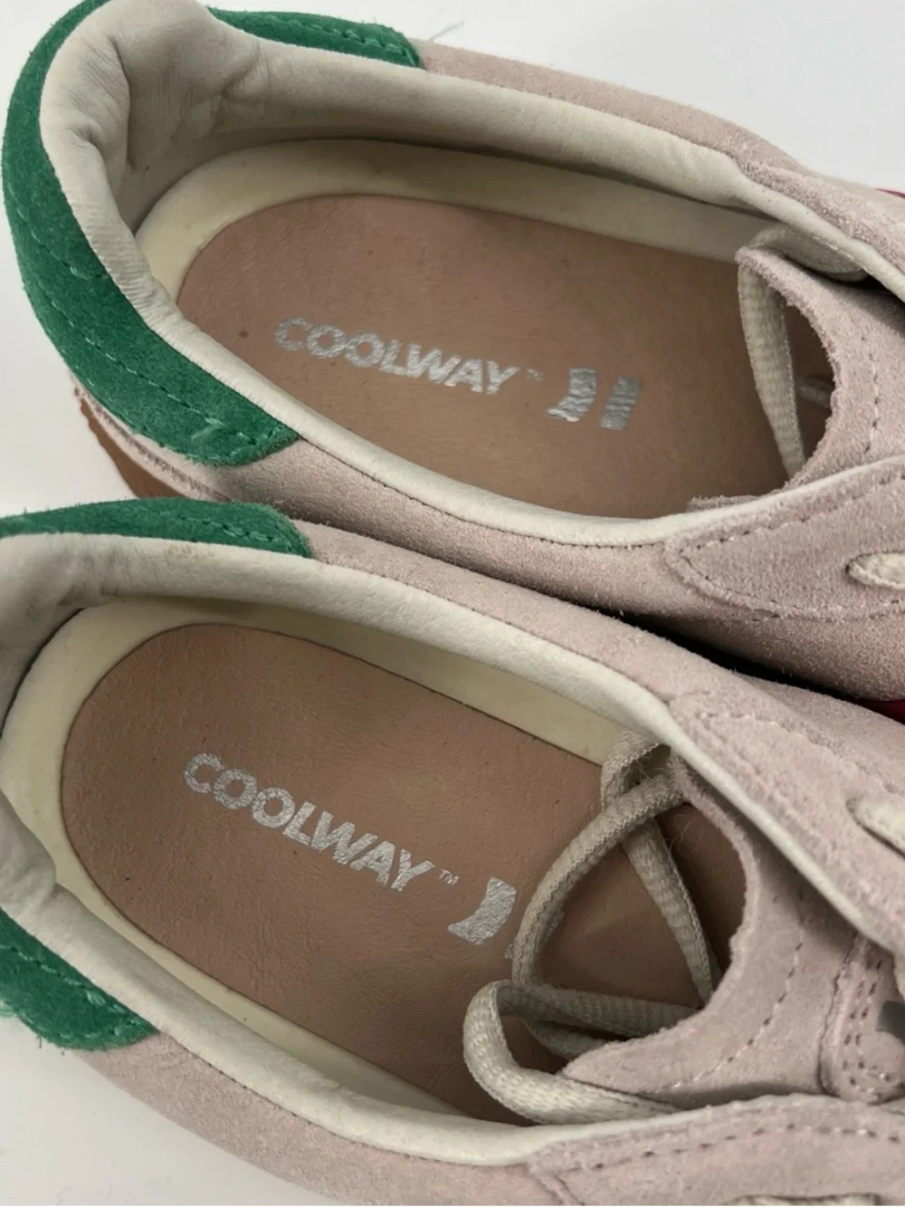 Coolway Thai Nude Pink Suede Upper Lace Up Low Profile Streetwear Sneakers 9 - Picture 5 of 7